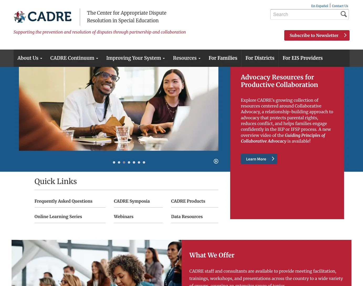 cadreworks.org home page