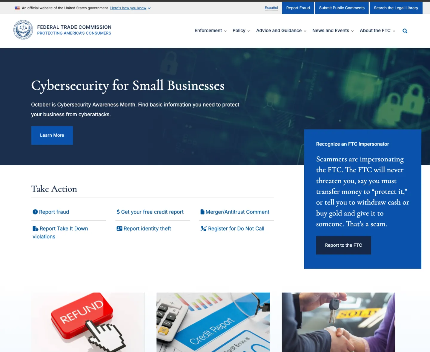ftc.gov home page