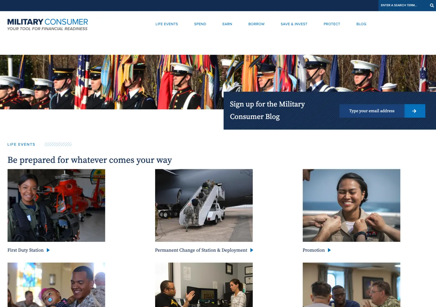 militaryconsumer.gov home page